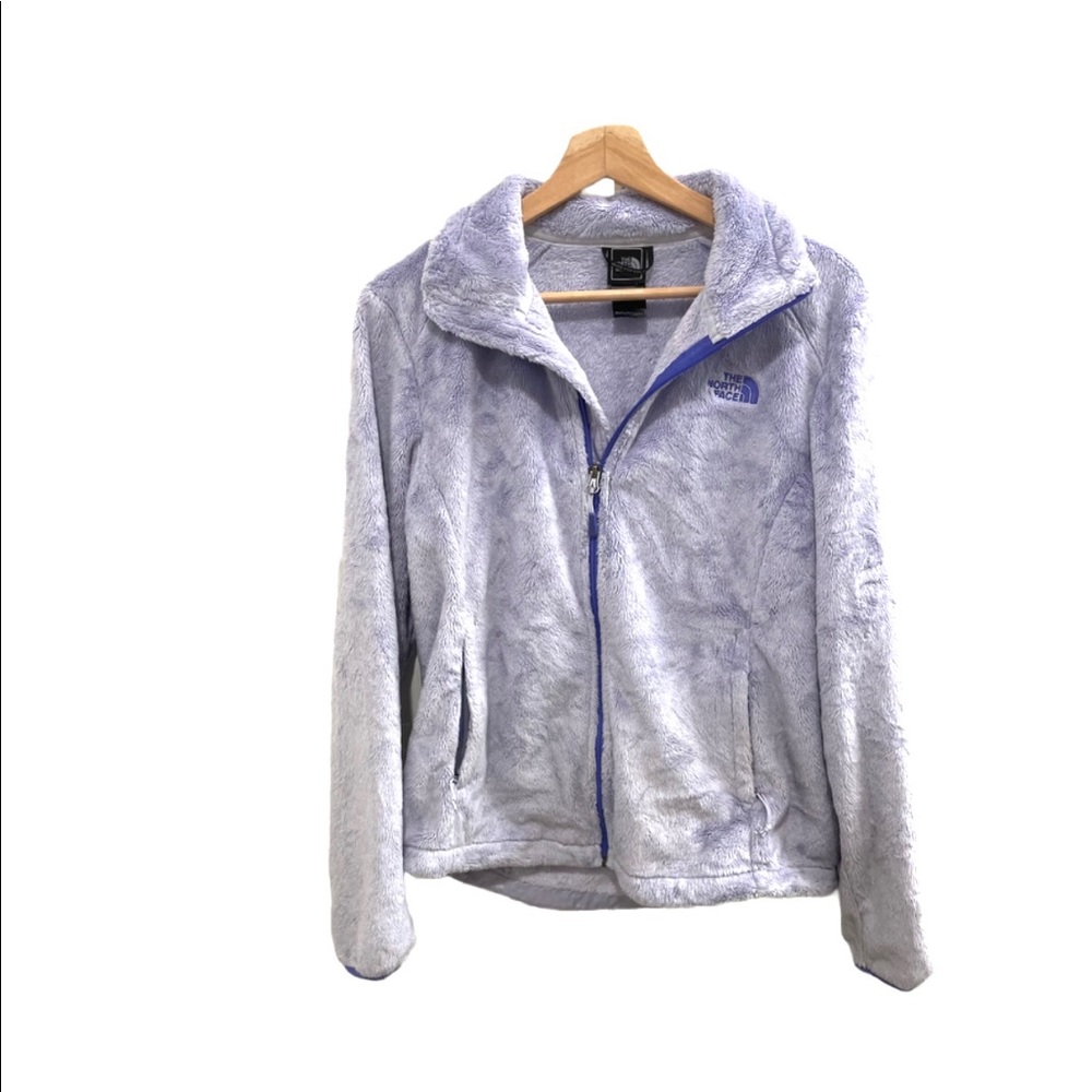 The North Face purple fleece full zip jacket medium